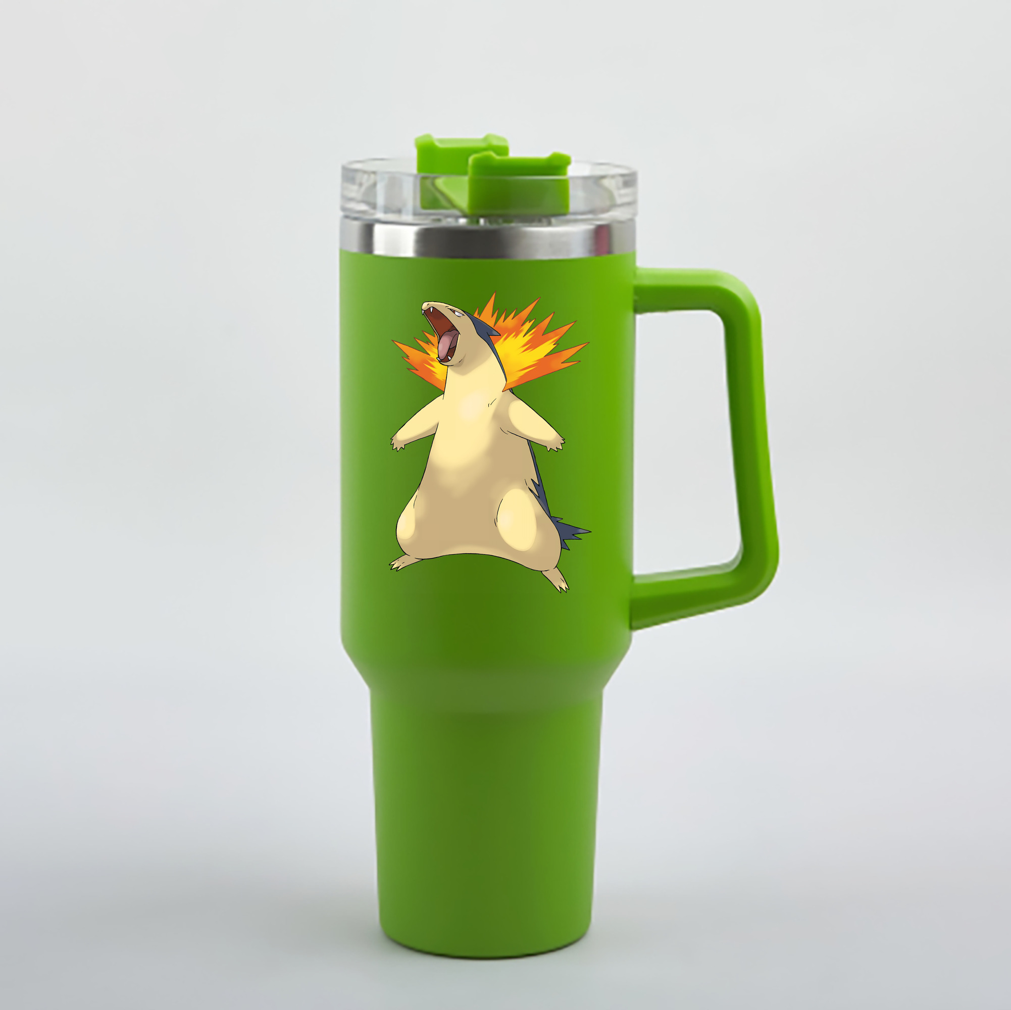 （画像用） ポケットモンスター Pokémon 1200mL車用タンブラー - クリスタルステッカー（プラスチックストロー付き）